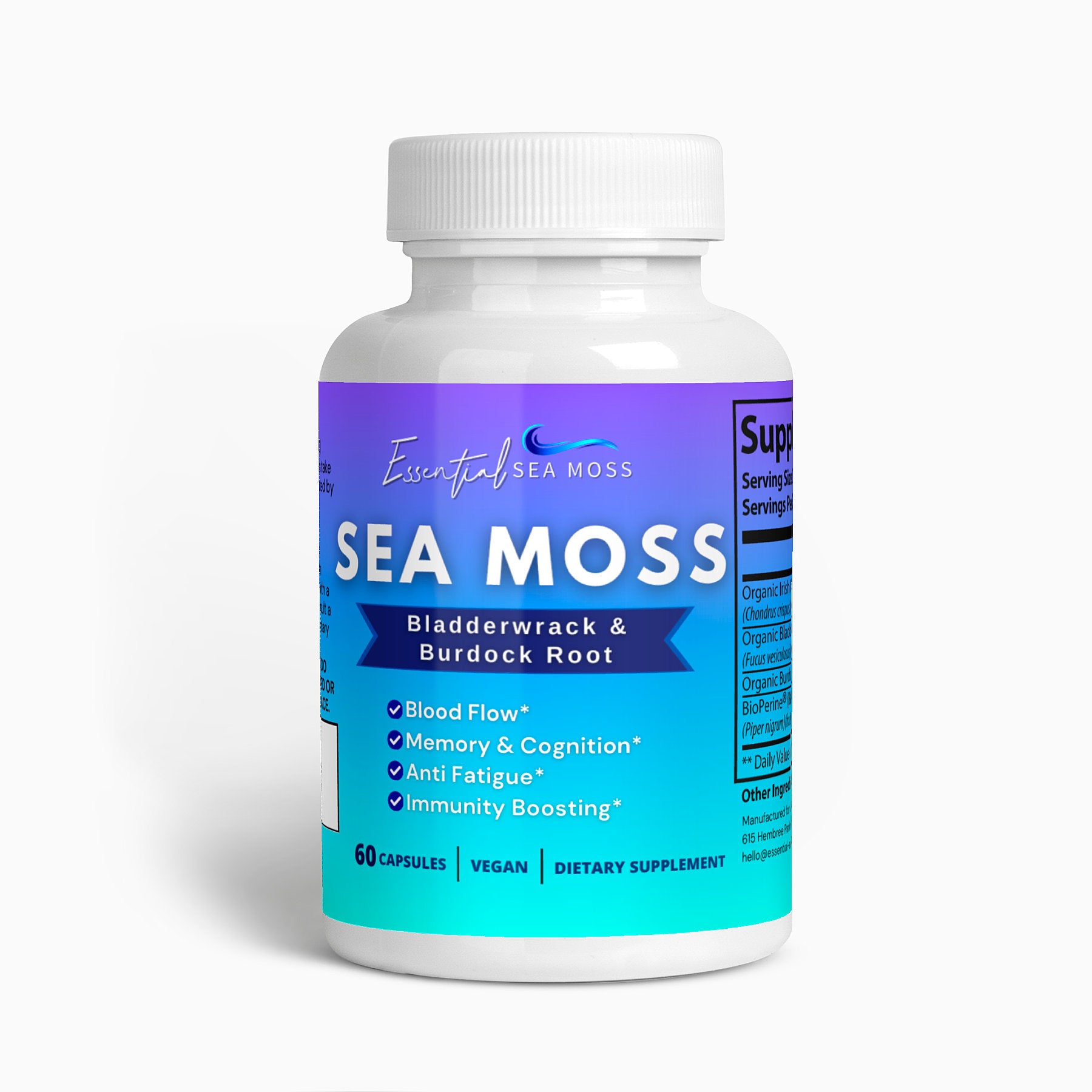 Sea Moss Bladderwrack & Burdock Capsules
